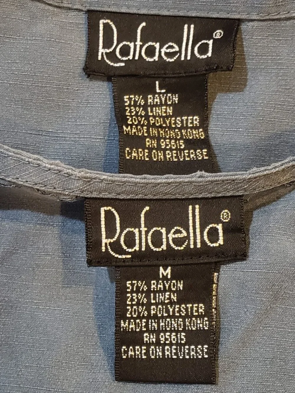 Rafaella Women's Slate Blue 2 piece blouse set size L/M